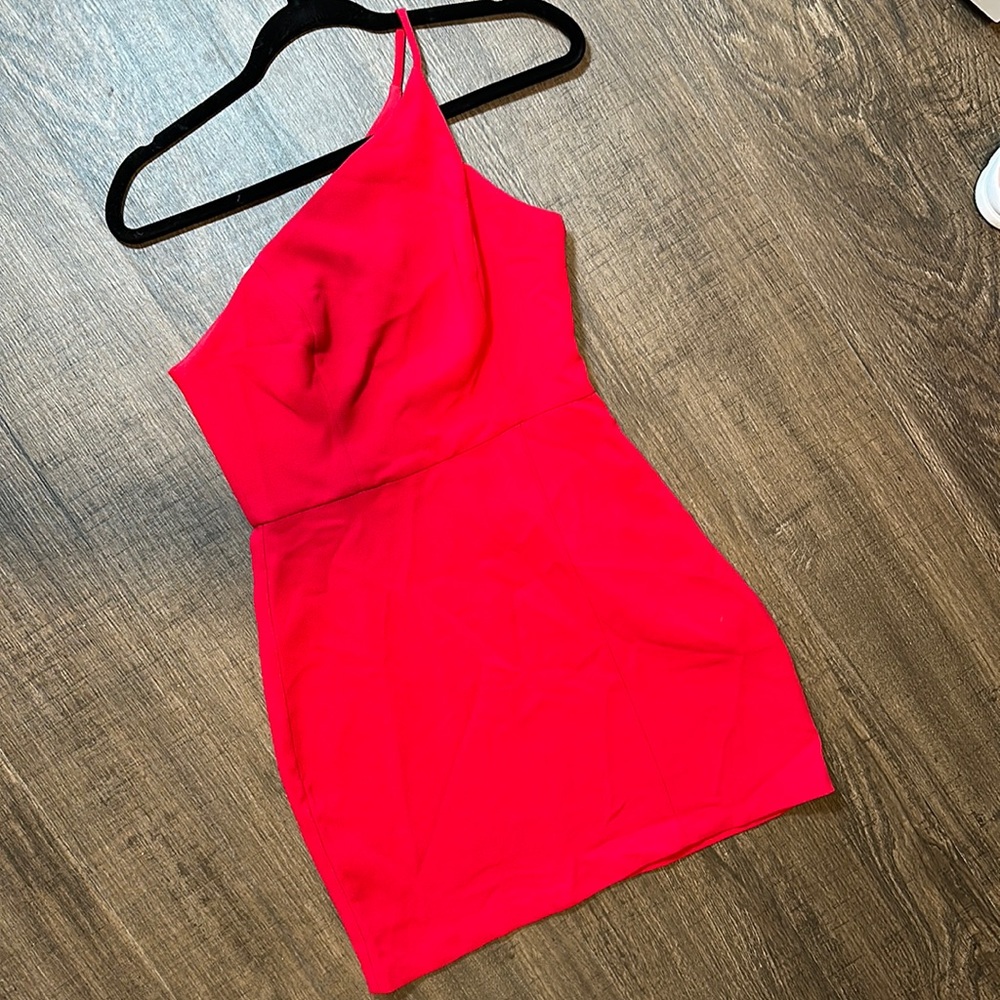 BCBG Red Dress - One Shoulder- size 2